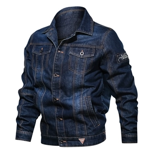 Men Vintage Denim Jacket Cotton Blend Multi Pocket Workwear Coat For Casual Daily Fashion Retro Style Long Sleeve Outwear