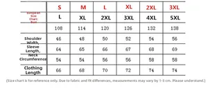 Tableau des tailles pour veste en cuir PU homme avec mesures détaillées du S au 3XL