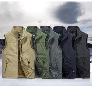 Detail view of winter fleece outdoor vests in five colors with warm sherpa lining