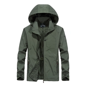 Men's Windproof Waterproof Hooded Outdoor Jacket Breathable Tactical Softshell Windbreaker Coat For Hiking Climbing Camping Daily Casual Outerwear
