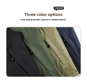 Men's outdoor leisure vests in black, army green, khaki, and navy blue options