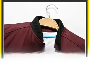 Detail of classic ribbed stand collar and premium wine red fabric on men's jacket