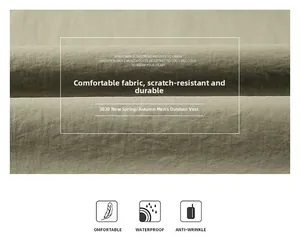 Detailed macro view of olive green outdoor vest fabric with scratch-resistant and waterproof texture