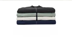 Vertical stack of casual stand collar men's jackets in black, green, white, and navy blue