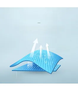 Close-up of breathable cooling fabric structure showing moisture-wicking technology