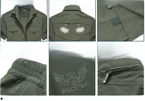 Detail view of quick-dry outdoor shirt with dual pockets and breathable back mesh vents