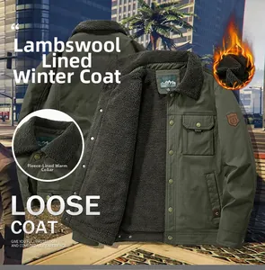 Detailansicht der Herren-Winterjacke mit warmem Sherpa-Futter und schickem Reverskragen