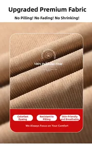 Macro shot of brown corduroy fabric made of 100% polyester with fine ribbed texture