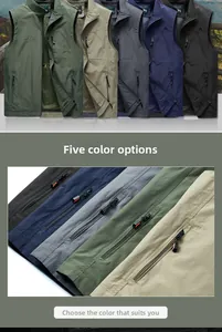 Macro detail of breathable mesh lining and multi-zipper pockets on fishing vest