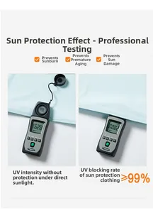 Veste protection solaire UPF 50 plus avec test de blocage UV supérieur à 99 pour cent