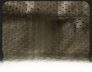Detail van het visvest met 100% nylon mesh voering en hoogwaardige stikseldetails