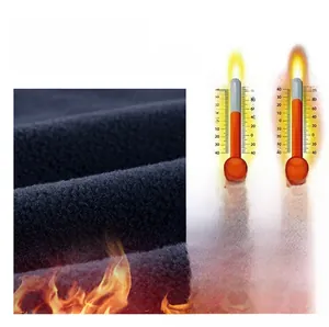 Detailed view of premium dark blue polar fleece fabric showing warmth and durability