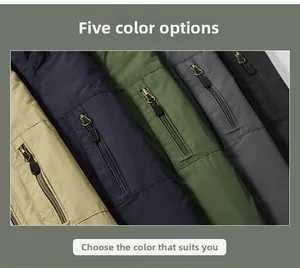 Détails de gilets tactiques avec poches zippées fonctionnelles en cinq couleurs outdoor