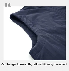 Close-up of the loose armhole design on reversible polar fleece vest for mobility