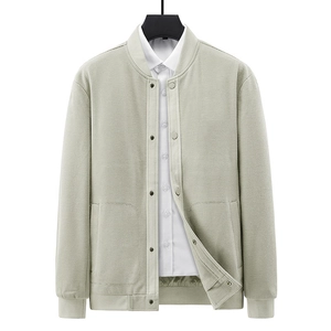 Giacca da Uomo Casual a Nido d'Ape Traspirante Bomber Con Bottoni a Pressione Capispalla Business per Uomo Autunno Primavera Giacca Leggera