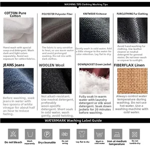 Detailed fabric care guide for cotton, polyester, and wool outdoor jacket materials