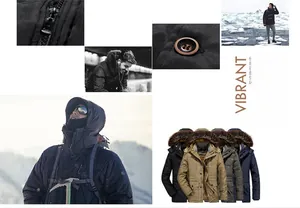 Detailansicht des Winterparkas mit abnehmbarem Kunstfellkragen und robustem Reißverschluss