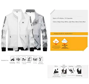 Détail du tissu de veste de protection solaire léger 87% nylon et 13% élasthanne