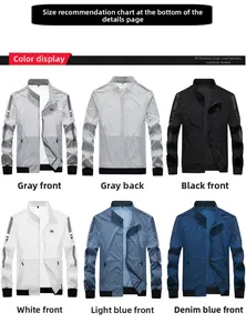 Collage de chemises de protection UV pour hommes en gris, noir, blanc et divers bleus