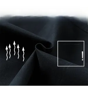 Close-up of premium 100% cotton fabric texture on summer men's casual shorts
