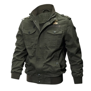 Detail of army green military jacket featuring U.S. ARMY embroidery and shoulder epaulets