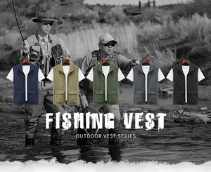 Multi-pocket fishing vest in five colors for outdoor activities and storage