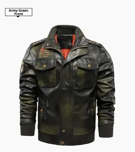 Army green bomber jacket detail showing shoulder star patch and military embroidery textures