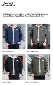 Détail de veste fonctionnelle à poches multiples avec doublure coton et capuche zippée