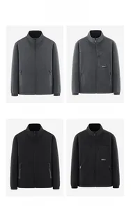 Detail of reversible fleece jacket showing windproof fabric and warm polar fleece texture