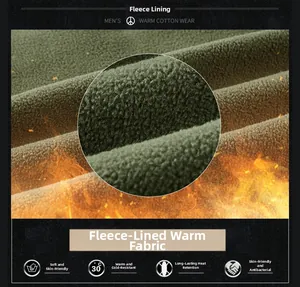 Macro detail of dark green thermal fleece lining with soft antibacterial texture
