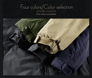 Detail of adjustable velcro cuffs on waterproof jackets in five various colors