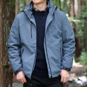 Veste Coupe-Vent d'Extérieur pour Hommes Avec Doublure Polaire Amovible Imperméable À Capuche Manteau de Randonnée Parka d'Hiver Décontractée