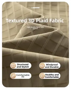 Macro shot of 3D waffle texture fabric with windproof and wear-resistant properties