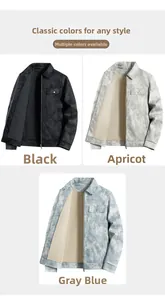 Tre giacche casual da uomo con rever nei colori nero, albicocca e blu-grigio scuro
