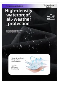 Macro detail of high-density black tech fabric with water-repellent and windproof texture