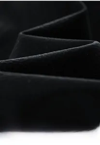 Close-up of black premium leather texture on casual men jacket with diagonal fold detail