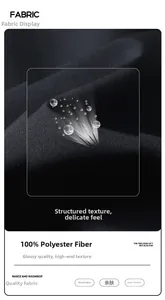 Macro texture of charcoal grey twill fabric made from 100% breathable polyester fiber