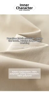 Macro shot of 100% polyester beige fabric texture for vintage pilot jacket