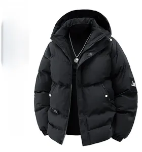 Détails de la parka d'hiver matelassée avec fermeture zippée et poignets élastiques