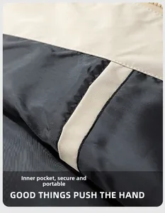 Detailed macro view of the functional inner pocket on a vintage pilot jacket for storage