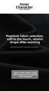 Close-up of black 100% cotton fabric texture with polyester lining details