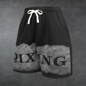 Men Mesh Sports Shorts Breathable Polyester Tie Dye Print Drawstring Casual Streetwear Loose Fit Summer Bottoms For Outdoor Activity