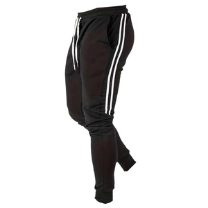 Pantalon de Jogging Décontracté à Rayures Latérales pour Hommes Coupe Ajustée avec Cordon de Serrage à la Taille pour le Sport