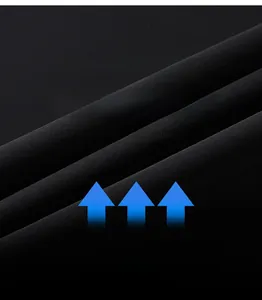Macro shot of black ice silk fabric showing high-density stretch and breathable texture