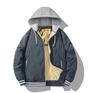 Detailed macro view of the graphene thermal lining and warm faux shearling hood interior
