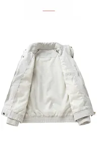 Detail view of American vintage jacket showing premium inner lining and zipper closure