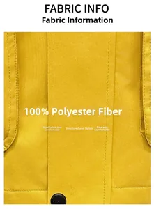 Detail of 100% polyester fabric with high-quality stitching and metal button