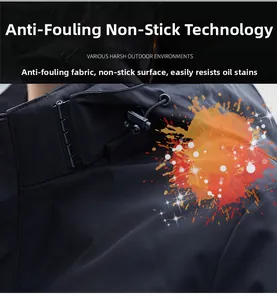 Detail view of water-resistant fabric with adjustable drawstring and stain-proof coating