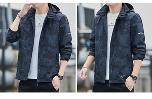 Detailansicht der wasserabweisenden Camouflage-Jacke mit verstellbaren Klettverschlussbündchen