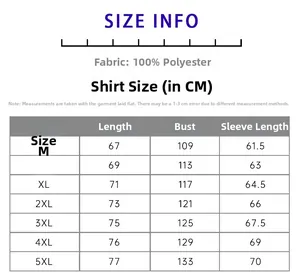 Tableau des tailles détaillé pour ensemble de sport homme avec mesures en polyester